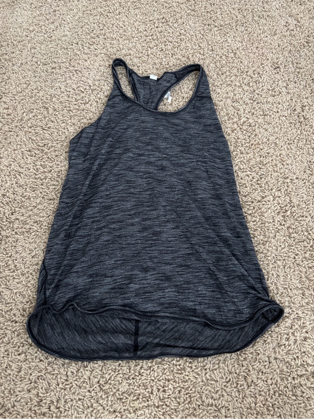lululemon athletica Heather Charcoal Racerback Tank